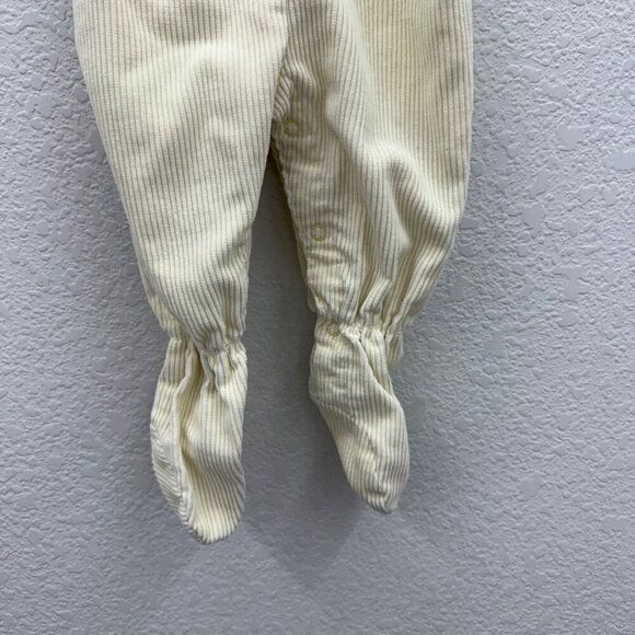 VTG Oshkosh Yellow Corduroy Footed Overall Infant Baby size 6/9 Month USA Made - Picture 3 of 6